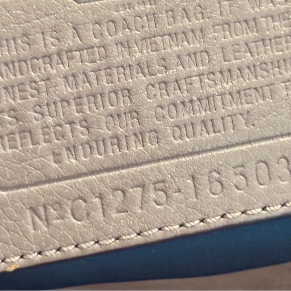 Coach Madison Maggie All Leather Hobo Style Shoulder Bag In Grey - Picture 13 of 16